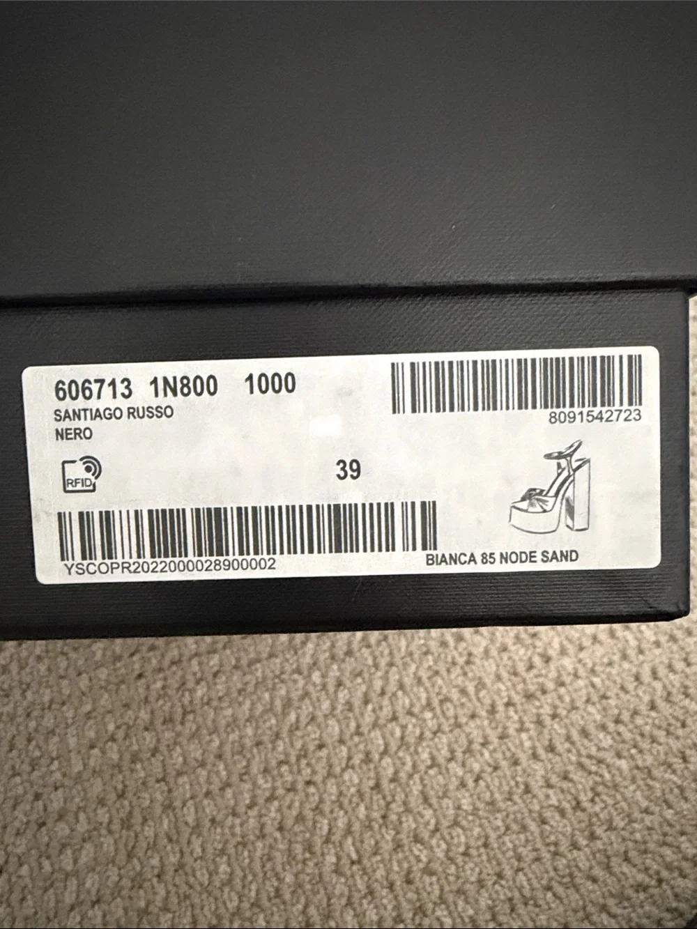 Saint Laurent high platform